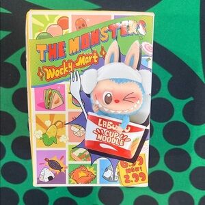 Pop mart labubu The Monsters Wacky Mart Cup Noodle Figure - Blue and White